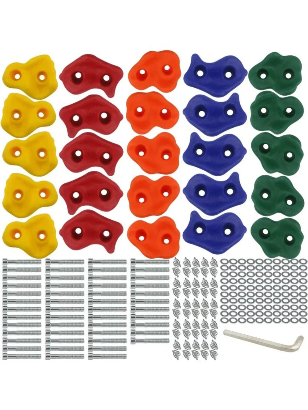 New 25 PCS Rock Climbing Holds Set with Mounting Screws and Hardware